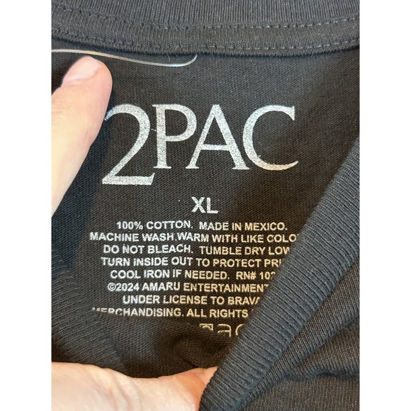 NWT 2Pac Tupac Shakur Death Row Records Only God Can Judge Me Tee XL Hip Hop - Picture 2 of 6